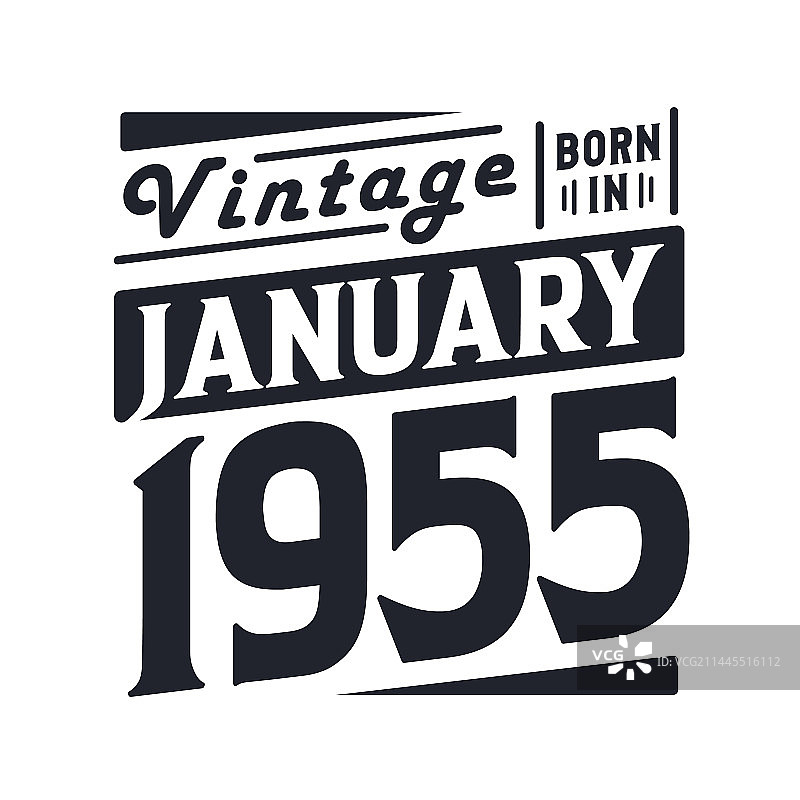 1955年1月复古风设计元素图片素材