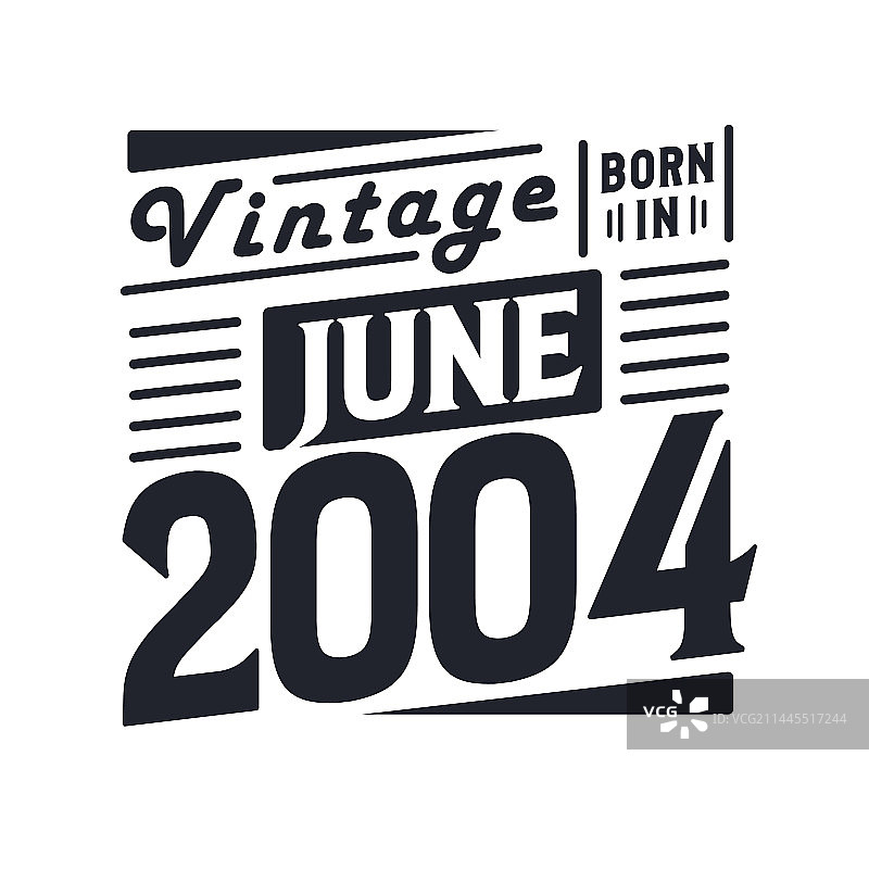 2004年6月复古风出生纪念图片素材