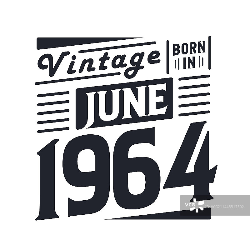 1964年6月复古风出生纪念图片素材