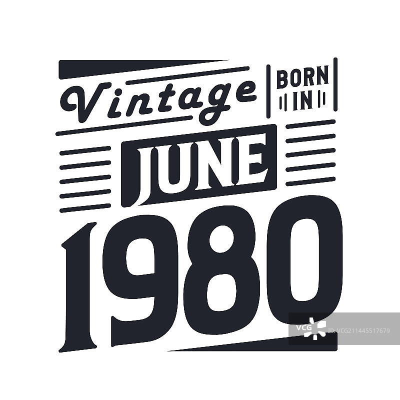 1980年6月复古生日图片素材