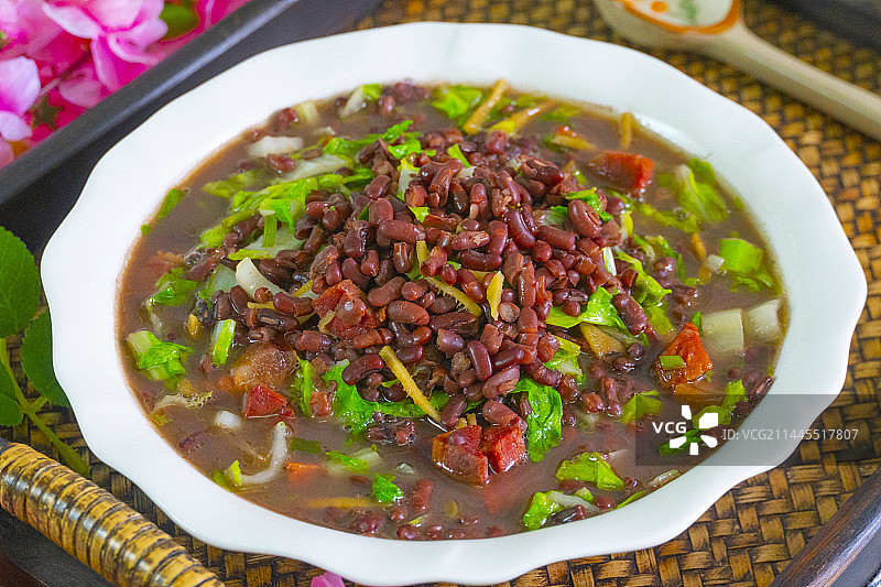 红豆蔬菜汤图片素材