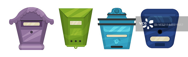 金属邮筒或带孔邮箱图片素材