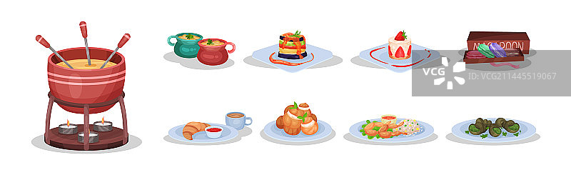 法国美食和传统菜肴图片素材