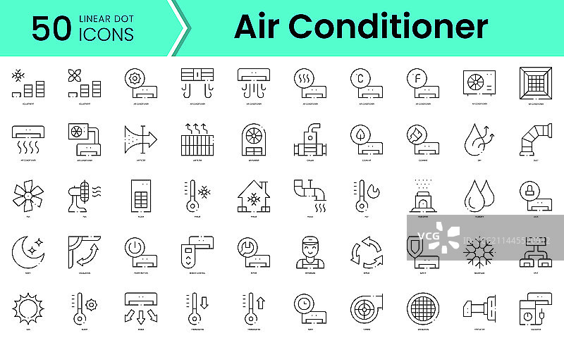 空调图标线条艺术风格素材图片素材