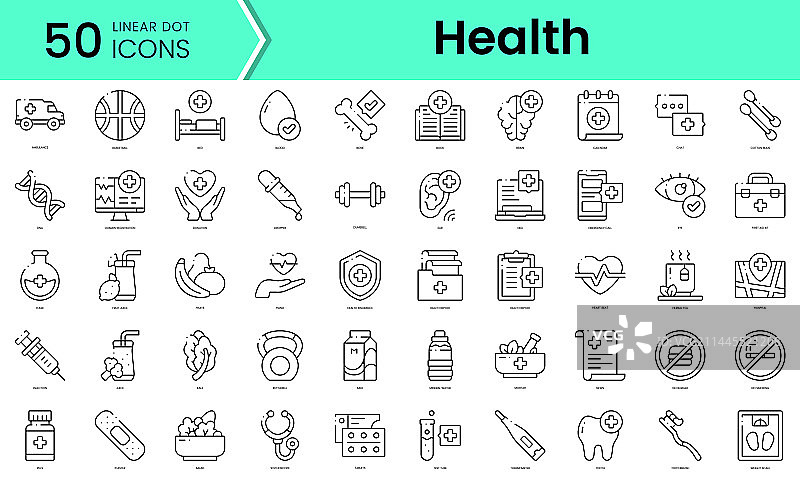 健康图标线条艺术合集图片素材