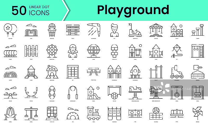游乐场图标线条艺术风格图片素材