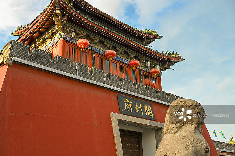 中国开封包公湖开封府景区大门化宣牌图片素材