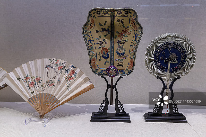 开封博物馆清折扇团扇图片素材