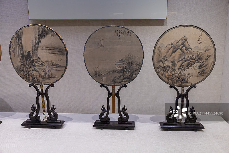 开封博物馆清折扇团扇图片素材