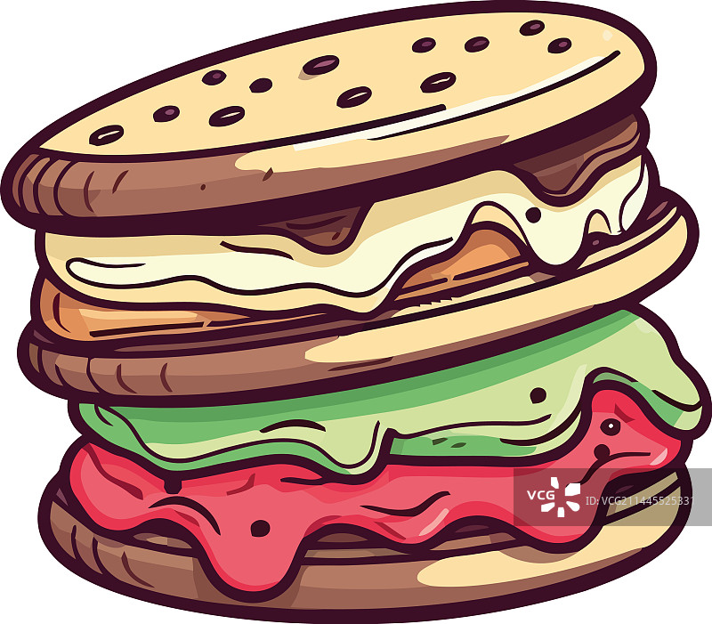 盘子里的美食汉堡图片素材