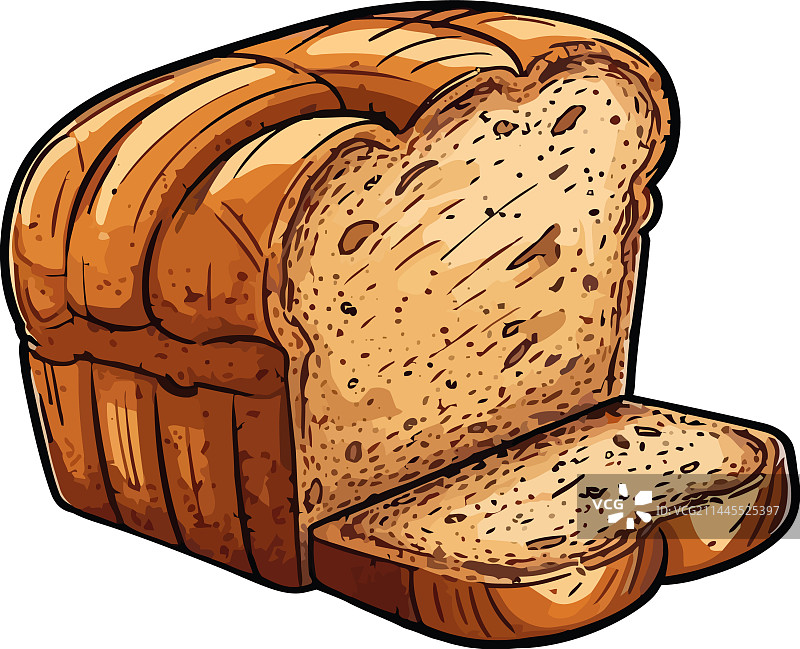 健康自制面包食物图标设计图片素材