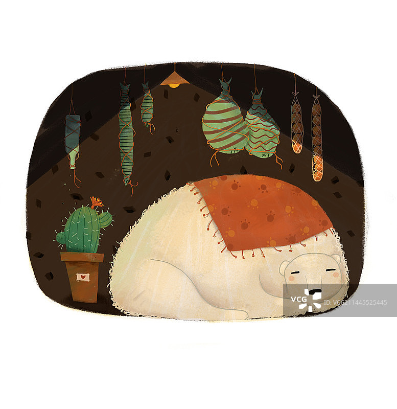 冬眠的白熊图片素材