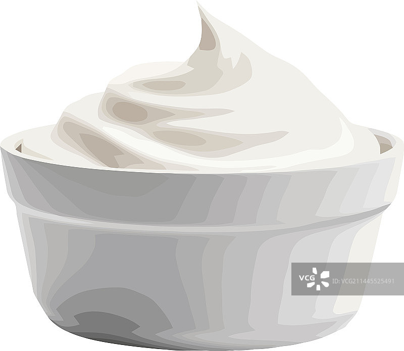 陶瓷碗里的新鲜有机酸奶图片素材