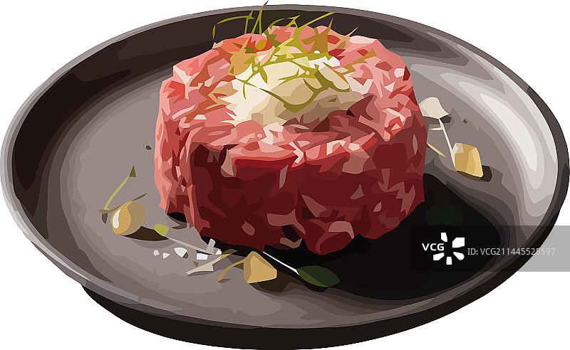 健康肉类和蔬菜美食拼盘图片素材