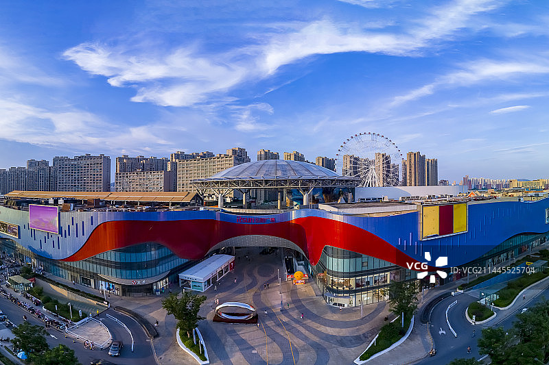 航拍南京江北新区弘阳广场风光图片素材