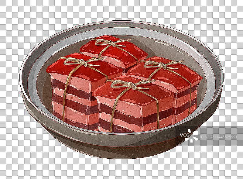 杭州特色美食小吃东坡肉图片素材
