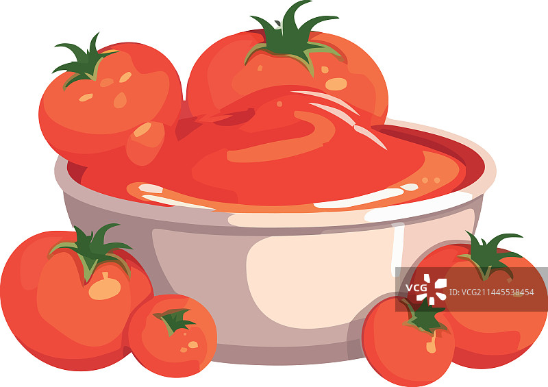 新鲜有机番茄沙拉，健康素食图片素材