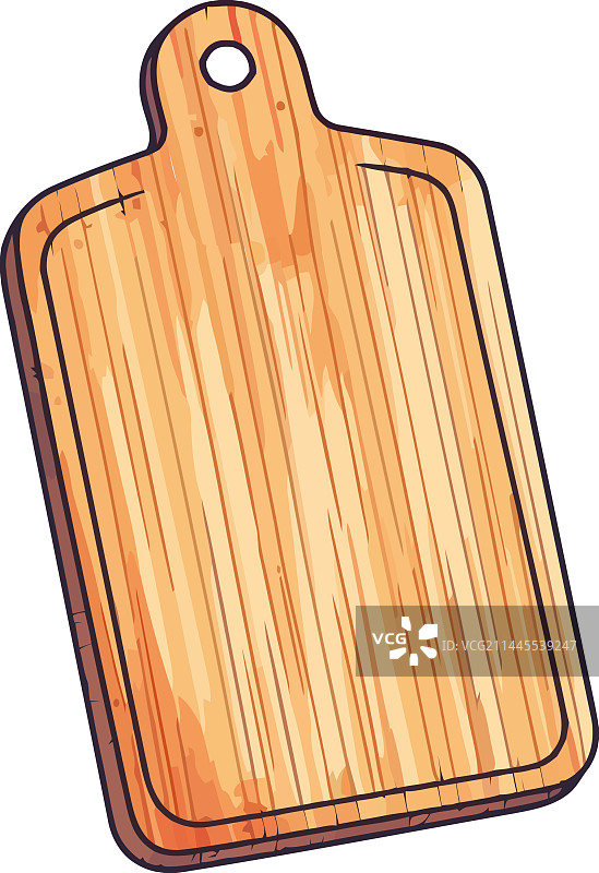 厨师与复古硬木砧板图片素材