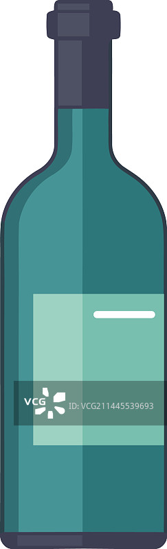 象征庆祝和奢华的葡萄酒瓶图标图片素材