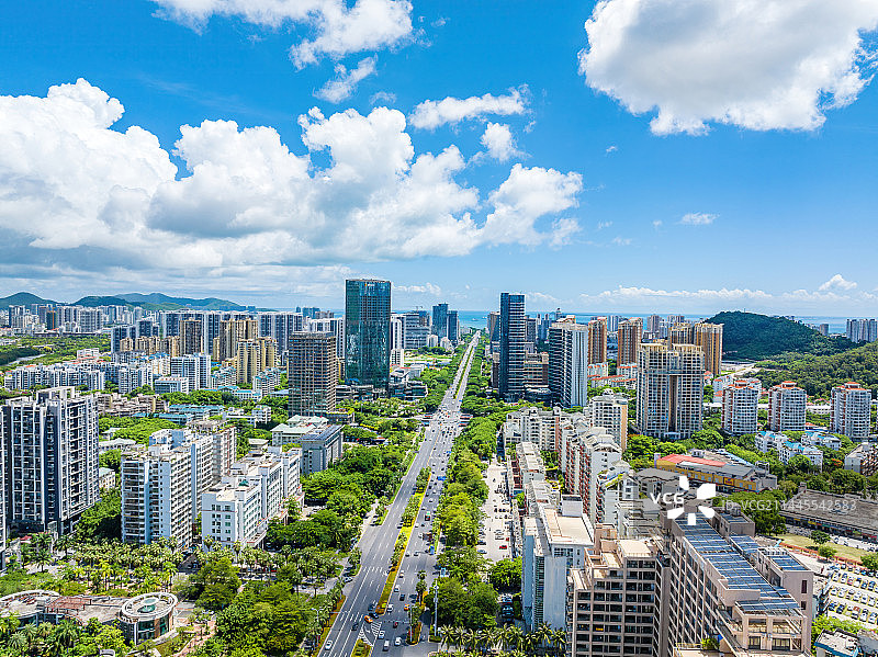 海南省三亚市吉阳区迎宾路中央商务区CBD图片素材
