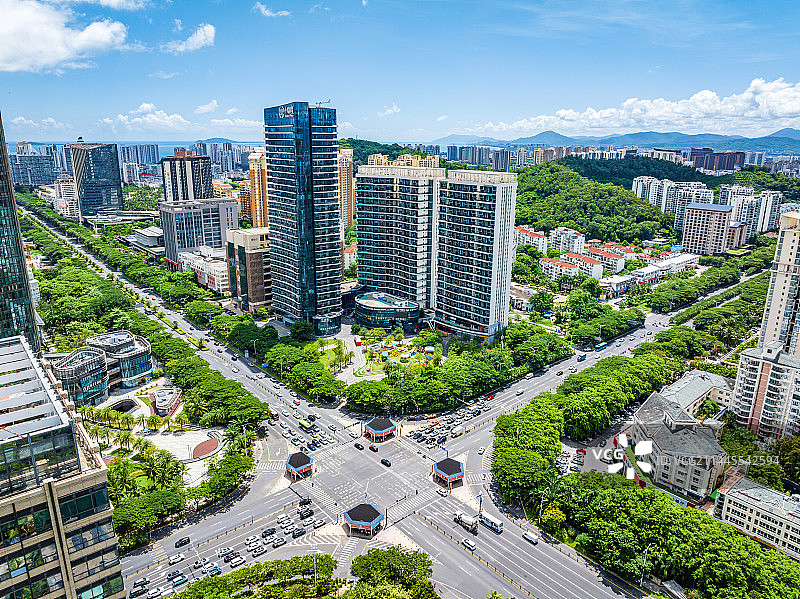 海南省三亚市吉阳区迎宾路中央商务区CBD图片素材