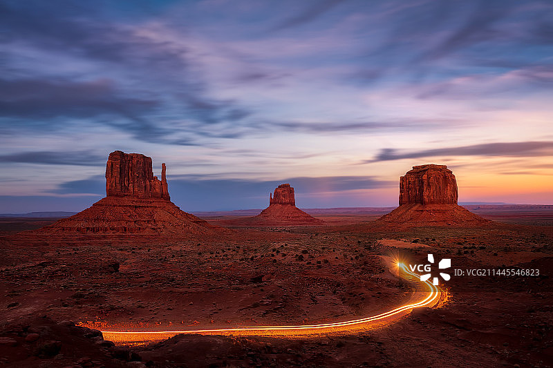 美国亚利桑那州和犹他州纪念碑谷的东西MittenButes图片素材