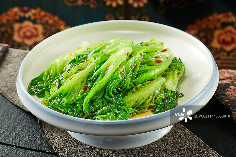 爽口白灼生菜图片素材