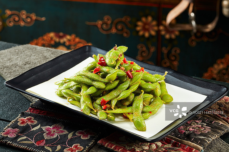 水煮盐水毛豆图片素材