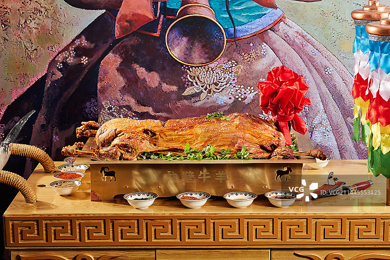 蒙古烤全羊图片素材