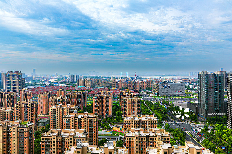 杭州金沙湖湖畔中心周边房地产图片素材