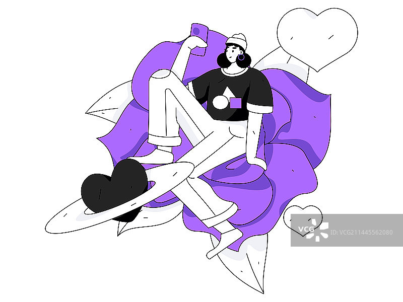 3.12国际妇女节职业女性扁平人物矢量概念运营手绘插画图片素材