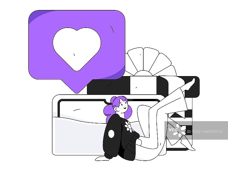 使用红包拉新促活扁平矢量人物概念插画图片素材