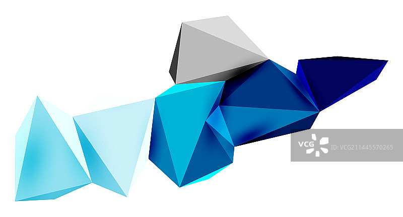 3d低多边形三角形设计元素图片素材