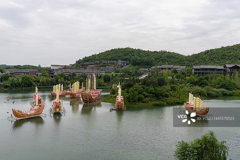 贵州贵阳青岩古镇定广门风光图片素材