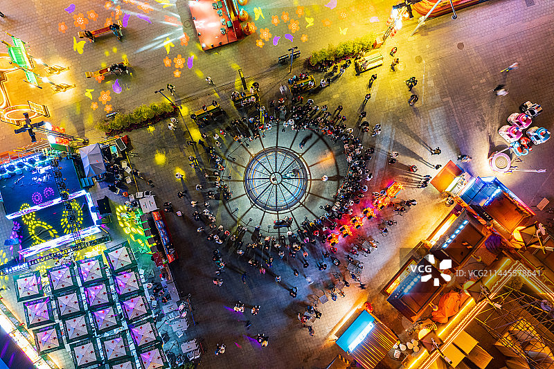 中国辽宁沈阳老北市夜景图片素材