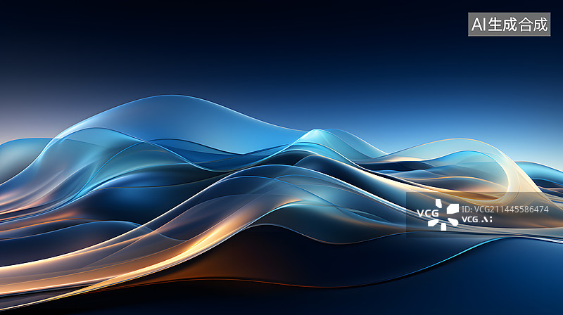 【AI数字艺术】蓝色科技抽象光子背景图图片素材