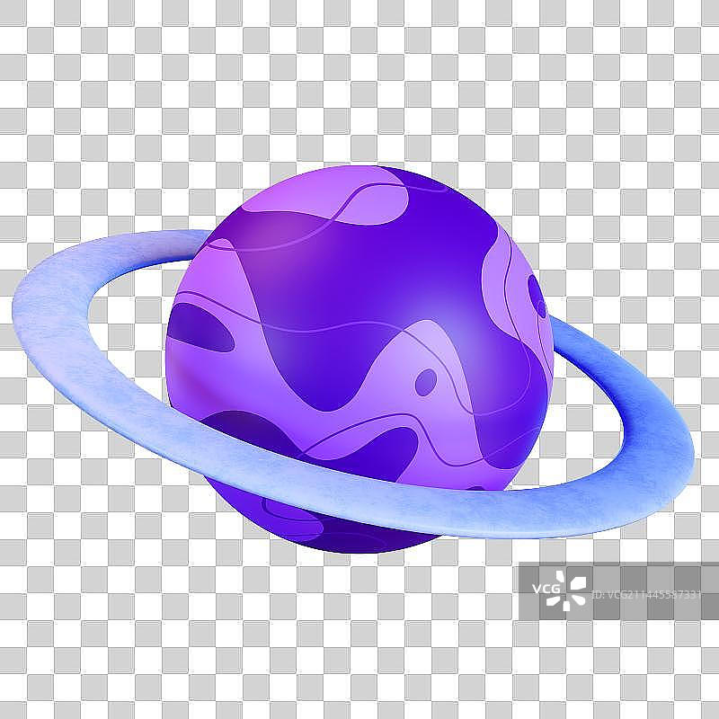 3D卡通风格彩色星球免抠元素图片素材