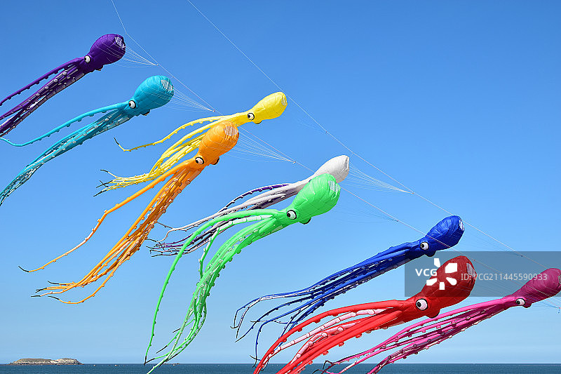 福建平潭国际风筝节表演图片素材