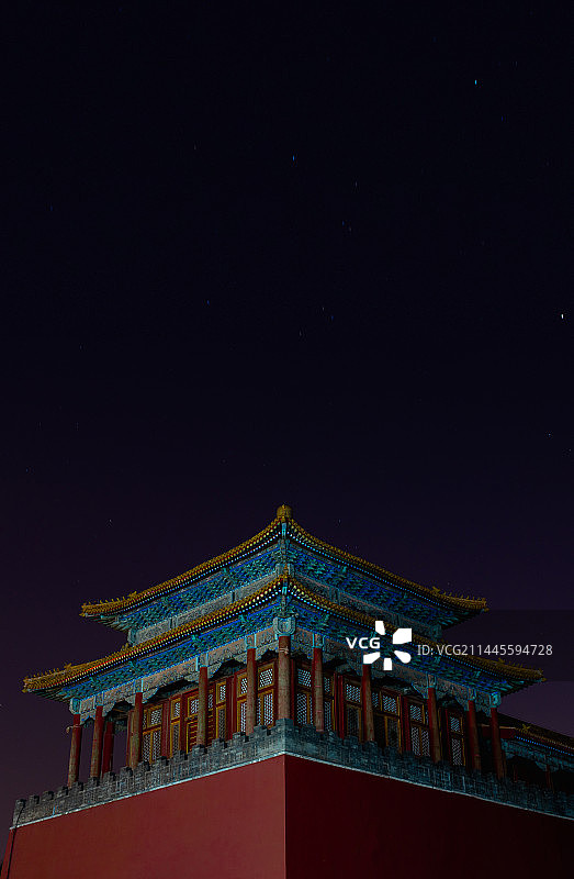 夜晚的故宫西燕翅楼图片素材