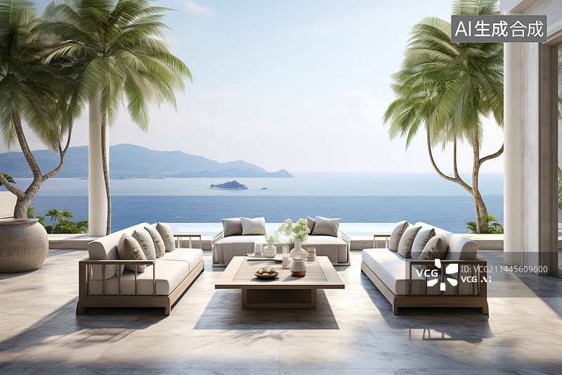 【AI数字艺术】酒店阳台图片素材
