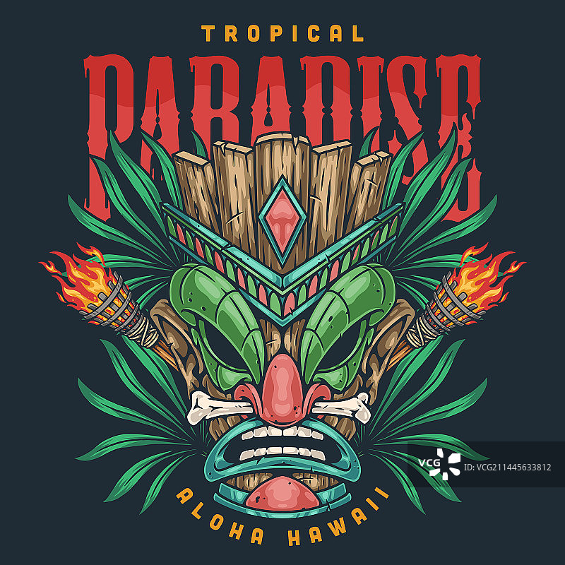 热带提基偶像元素图片素材