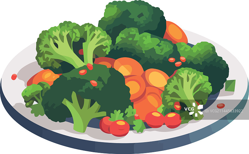 健康的新鲜蔬菜沙拉图片素材