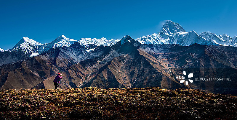 初见贡嘎图片素材