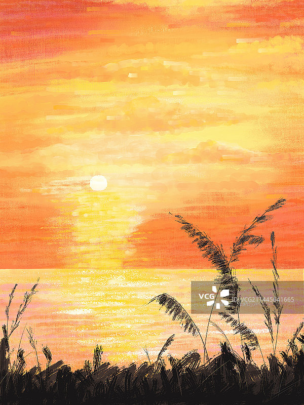 美丽的夕阳风景图片素材