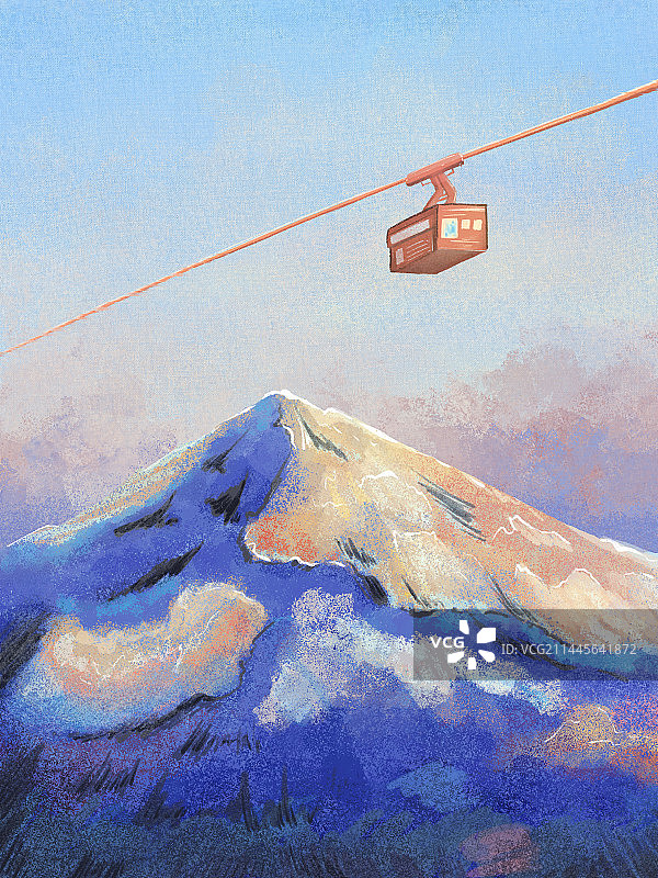 美丽的雪山风景图片素材