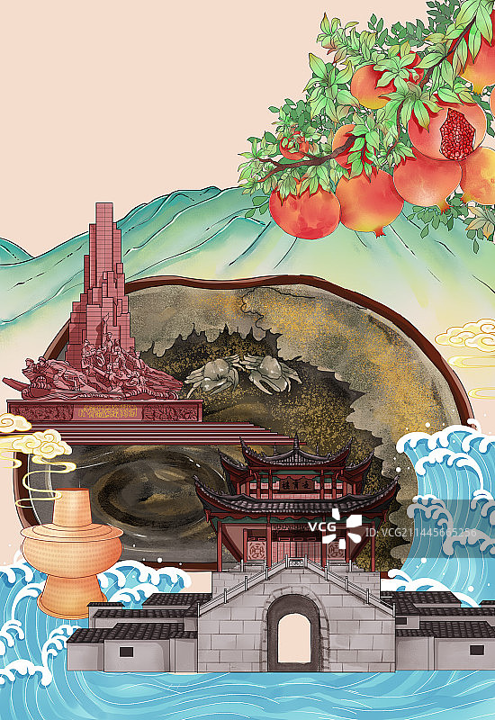 国潮少数民族特色插画图片素材