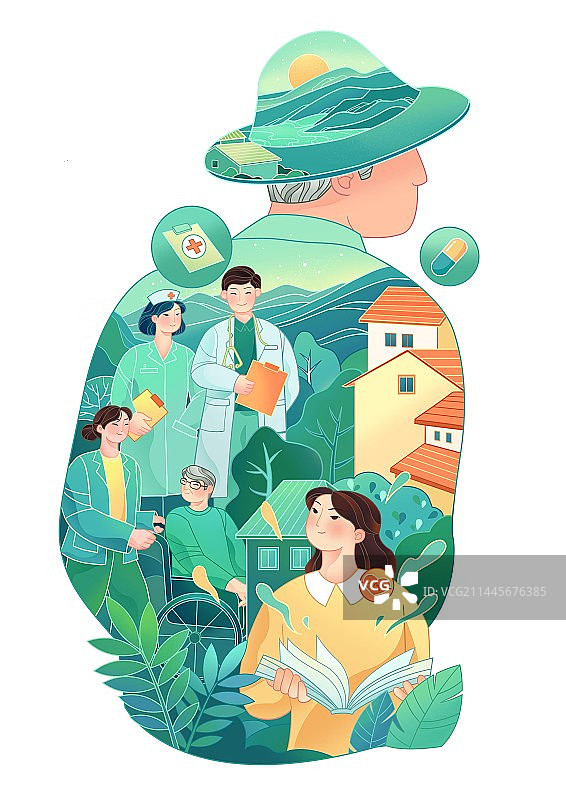 关爱老年人养老问题医疗退休生活图片素材