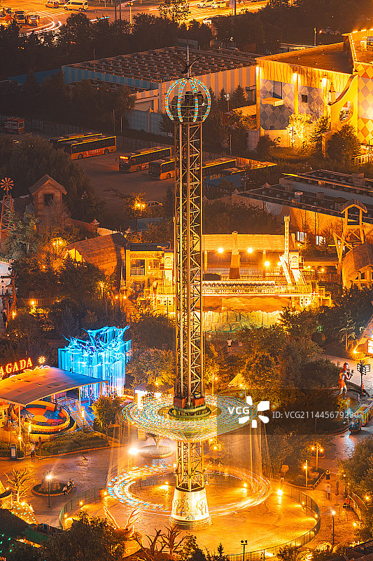 中国黑龙江哈尔滨融创乐园游乐场游玩项目图片素材