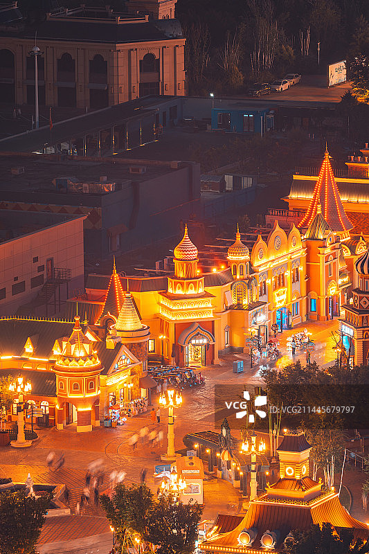 中国黑龙江哈尔滨融创乐园梦幻城堡图片素材