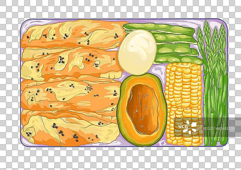 中餐盒饭插画图片素材